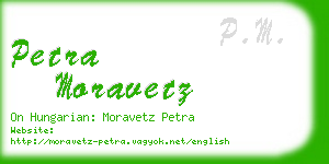 petra moravetz business card